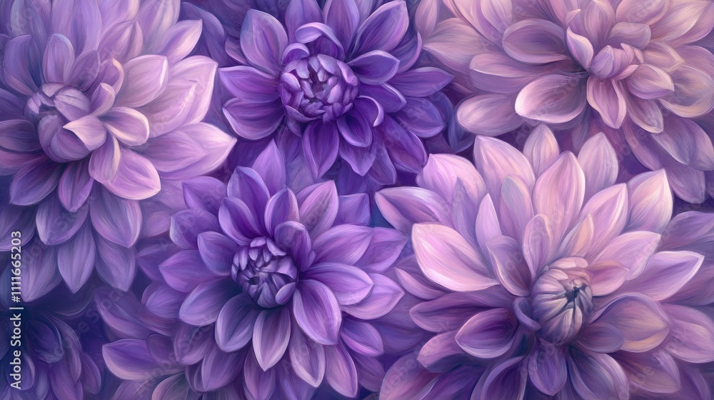 A close-up of vibrant purple flowers in full bloom, showcasing lush petals that radiate elegance and life, set against a natural background A close-up of vibrant purple flowers in full bloom, showcasing lush petals that radiate elegance and life, set against a natural background