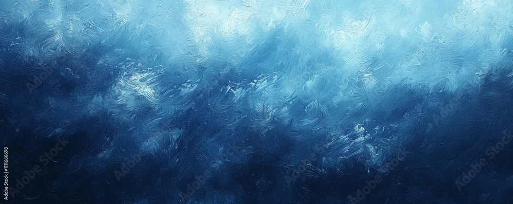 A serene, abstract depiction of deep blue ocean waves, showcasing a blend of light and dark hues in a fluid motion. A serene, abstract depiction of deep blue ocean waves, showcasing a blend of light and dark hues in a fluid motion.