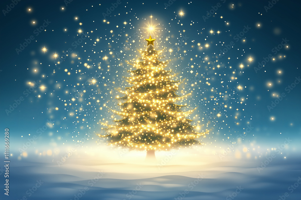 輝くゴールドのクリスマスツリー/Shining gold Christmas tree 輝くゴールドのクリスマスツリー/Shining gold Christmas tree