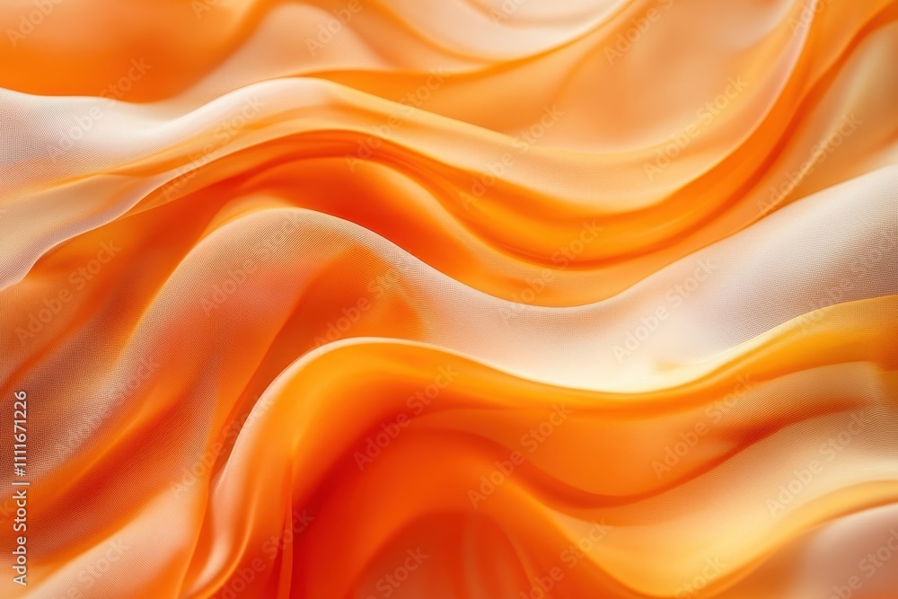 Orange and white silk fabric waves. Perfect for fashion, beauty, or luxury product designs. Orange and white silk fabric waves. Perfect for fashion, beauty, or luxury product designs.