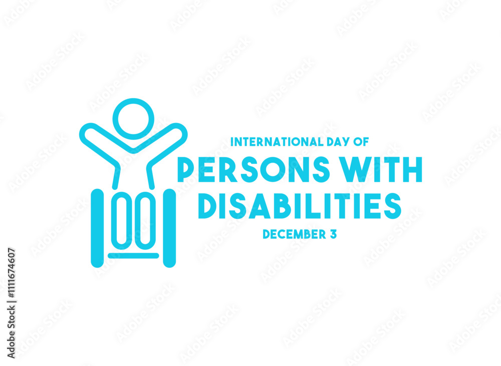 International Day of Persons with Disabilities. December 3. White background. Wheelchair line icon. Disabilities icon. International Day of Persons with Disabilities. December 3. White background. Wheelchair line icon. Disabilities icon.