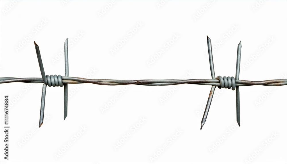 Fence wire line on isolated white background. Fence wire line on isolated white background.