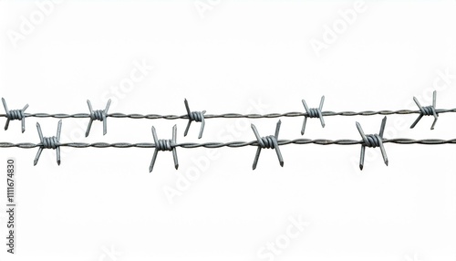 Wallpaper Mural Fence wire line on isolated white background. Torontodigital.ca