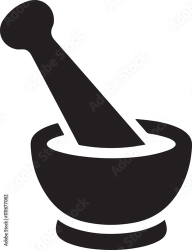 pestle silhouette vector ideal for logo and label designs in health and wellness