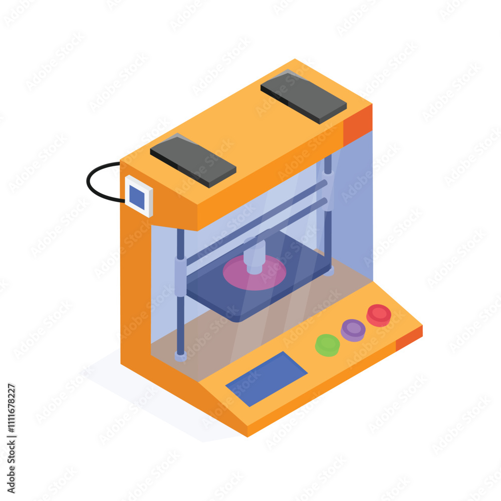 Take a look at this amazing icon of 3d printer in isometric style Take a look at this amazing icon of 3d printer in isometric style