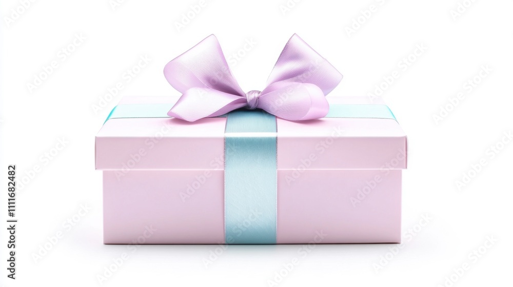 Obraz premium Celebratory gift unboxing home photo bright setting top view surprise and joy