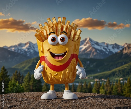 Friens Fry mascot cartoon character photo