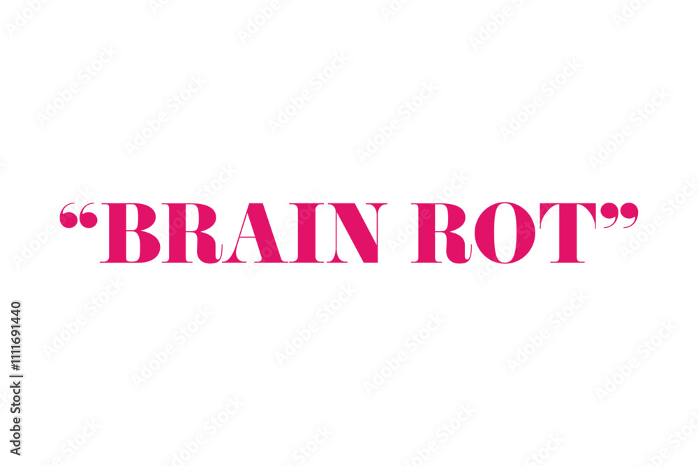 Brain Rot Typography in Bright Pink Brain Rot Typography in Bright Pink