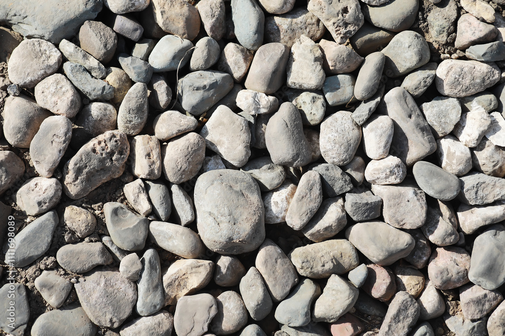 Natural River Rocks Background with Assorted Sizes and Shapes Natural River Rocks Background with Assorted Sizes and Shapes
