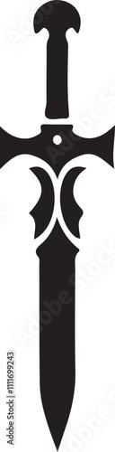 High-quality sword silhouette vector design perfect for digital art projects.