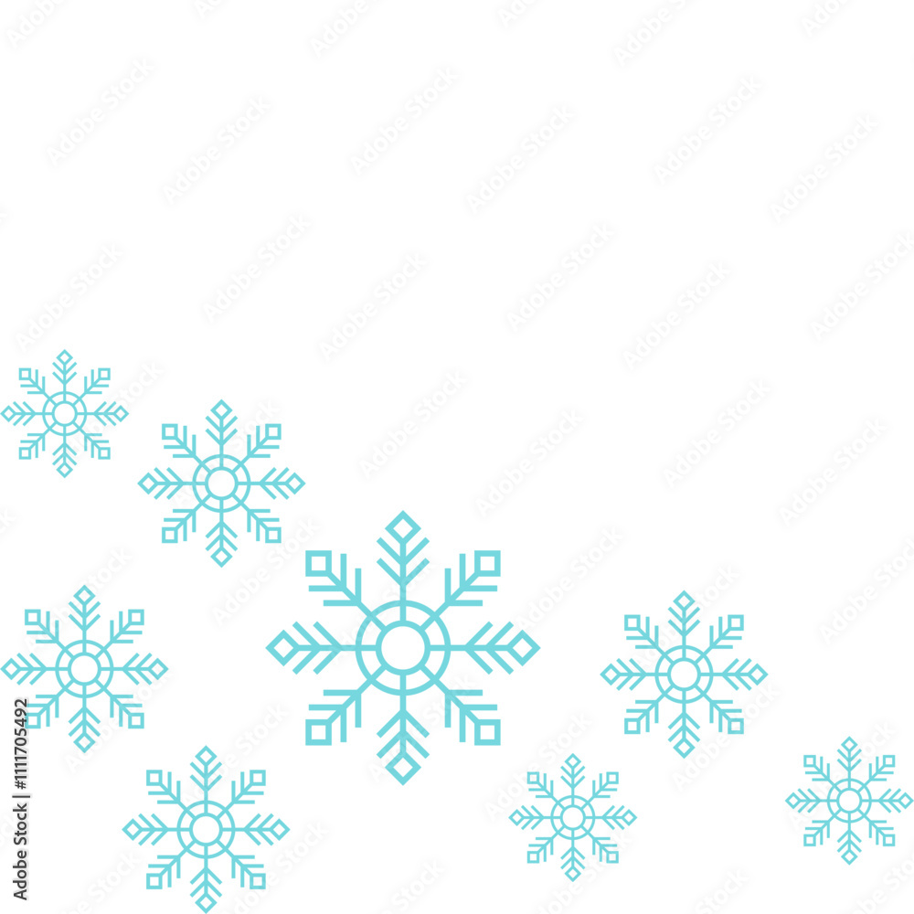 Fototapeta premium Snowflakes Corner Decoration