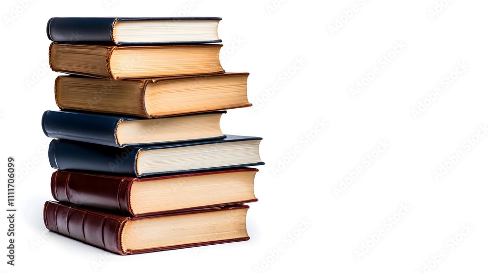 Stack of Classic Books in Elegant Arrangement Stack of Classic Books in Elegant Arrangement