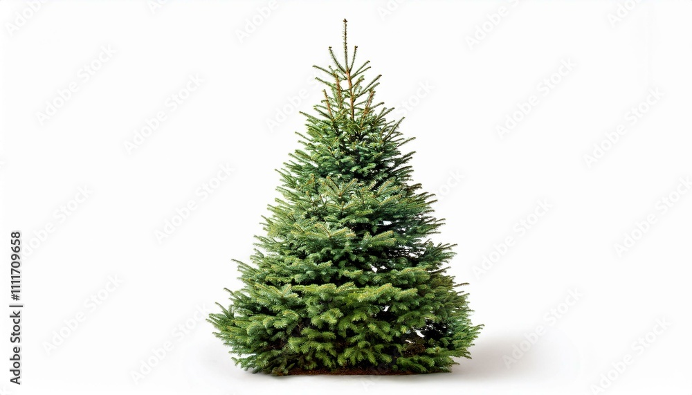 Fototapeta premium Christmas tree on isolated white background.