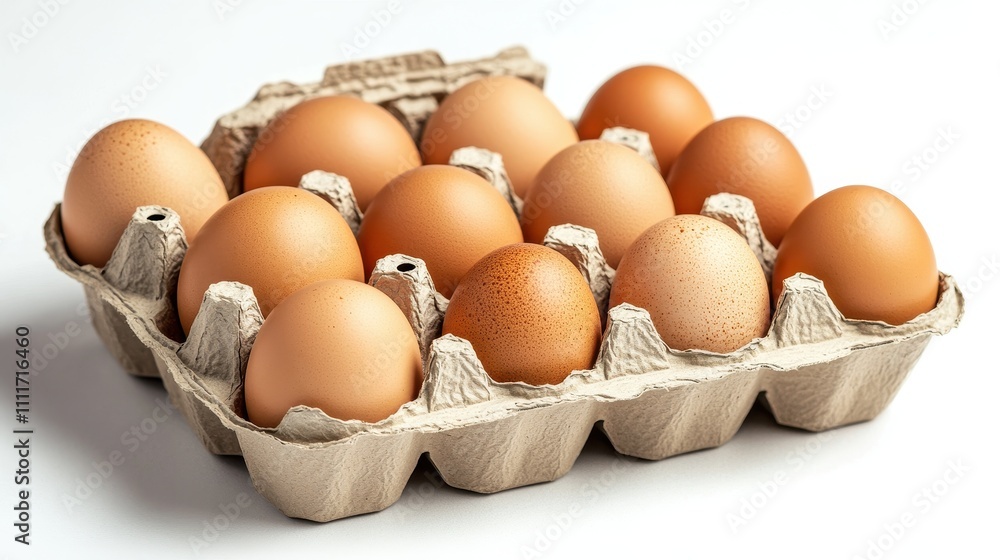 Bountiful Breakfast: A Dozen Fresh Eggs in a Carton Bountiful Breakfast: A Dozen Fresh Eggs in a Carton