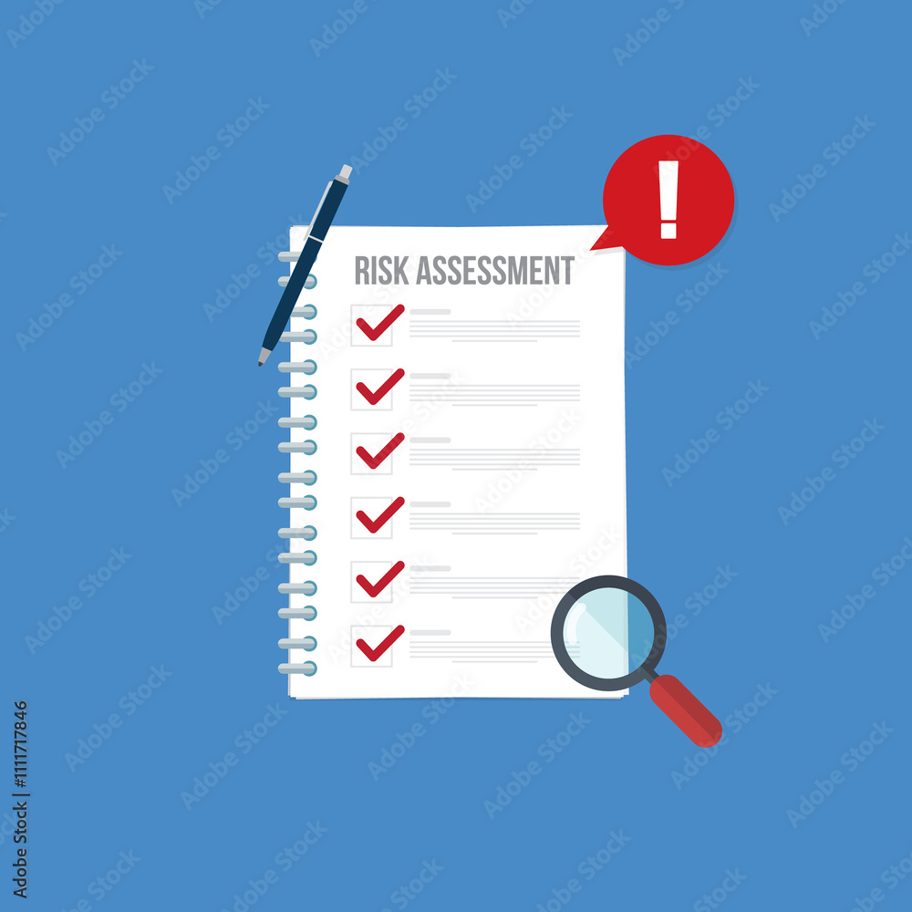 Risk assessment. Risk management concept Risk assessment. Risk management concept