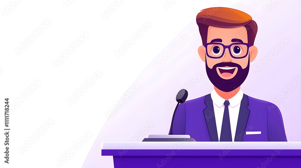 Professional conference setup, speaker presenting, audience in rows Professional conference setup, speaker presenting, audience in rows