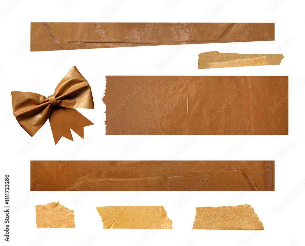 Fotografie Adhesive tape stripes and bow set