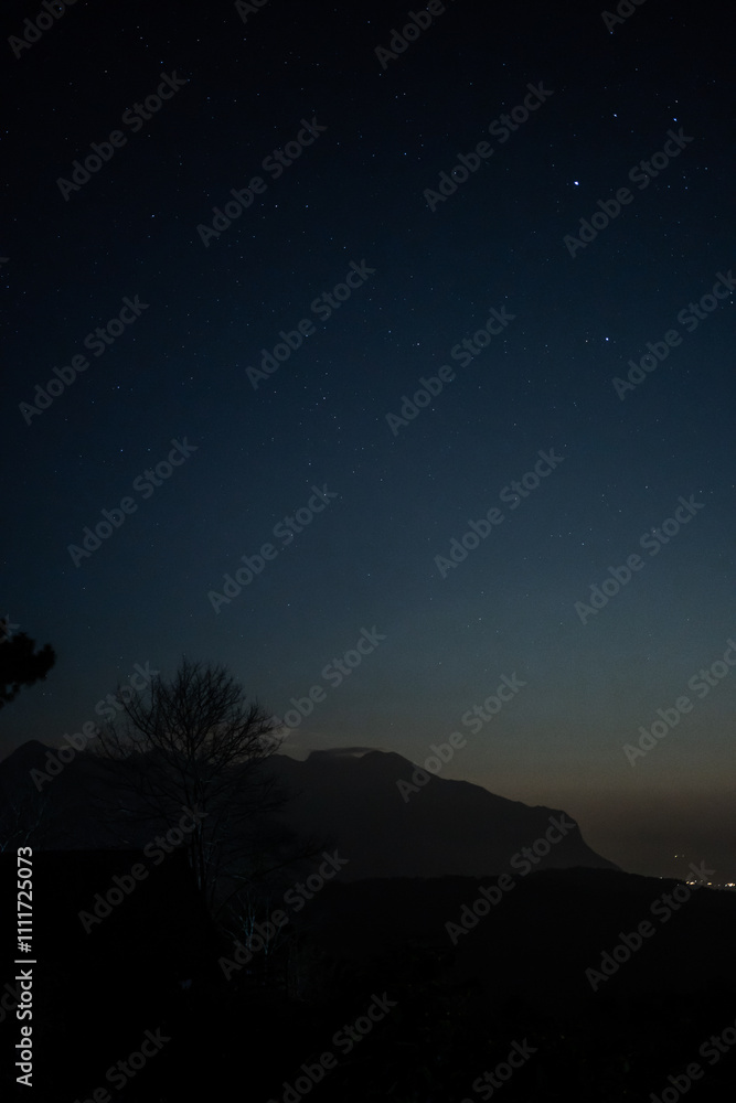 nature traveling with star and cityscape and mountain background nature traveling with star and cityscape and mountain background
