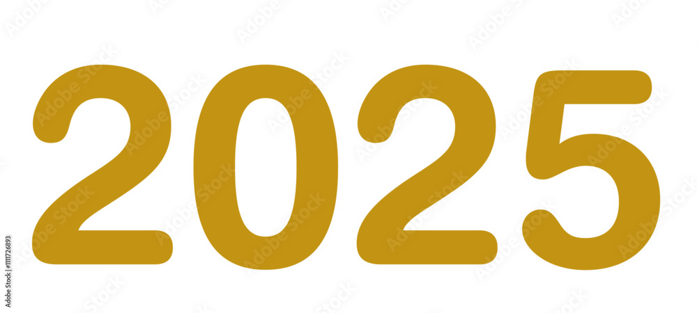 2025 New Year golden Font. Vector Illustration. 2025 New Year golden Font. Vector Illustration.