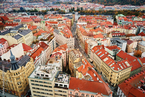 Photography Prague architecture, aerial view
