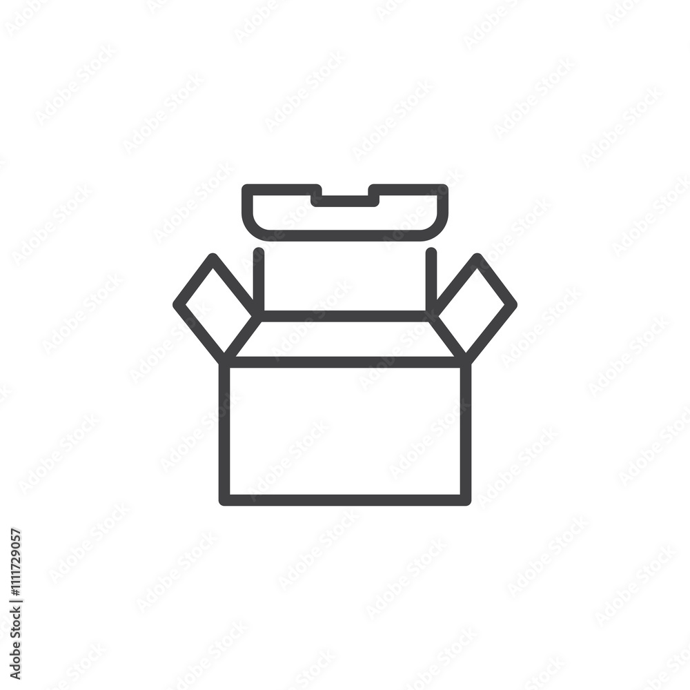 Folding Carton Box line icon Folding Carton Box line icon