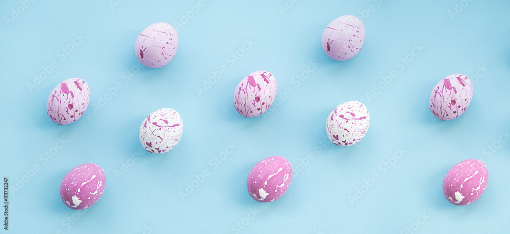 Hand painted Easter eggs background Hand painted Easter eggs background