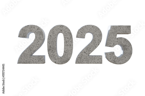 Obraz na płótnie 3D Illustration, Gold font 2025 background new year , marble texture w salonie