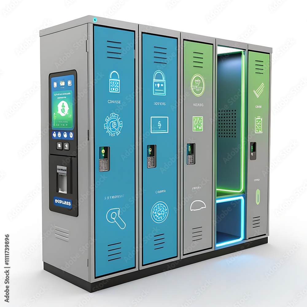 Futuristic Modern school locker.Ai Generated Futuristic Modern school locker.Ai Generated
