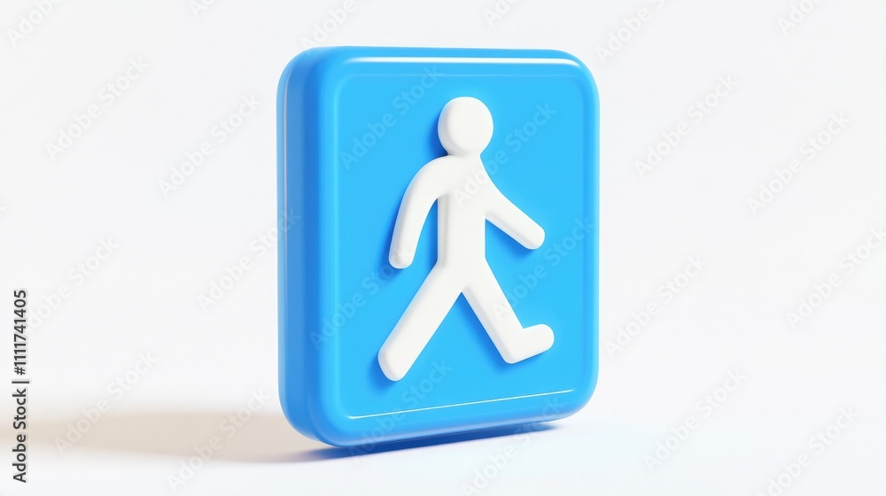 Walking Figure Icon: 3D Design, Blue, White, Simple, Minimalist, Modern, Clean, Abstract, Graphic, Symbol, Digital, Walking, Person, Movement, Step, Progress, Journey, Walking Figure Icon: 3D Design, Blue, White, Simple, Minimalist, Modern, Clean, Abstract, Graphic, Symbol, Digital, Walking, Person, Movement, Step, Progress, Journey,
