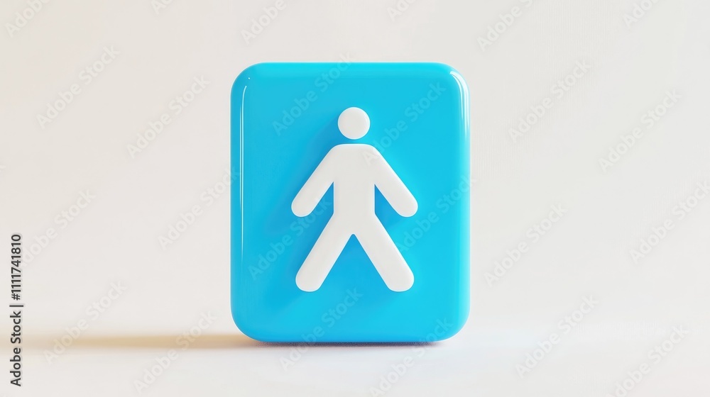Person Icon: Blue Square Design, 3D Model, Digital Art, Graphic Resource, Modern Style, Simple Shape, Clean Lines, White Figure, Abstract Art, Minimalist Design, Person Icon: Blue Square Design, 3D Model, Digital Art, Graphic Resource, Modern Style, Simple Shape, Clean Lines, White Figure, Abstract Art, Minimalist Design,