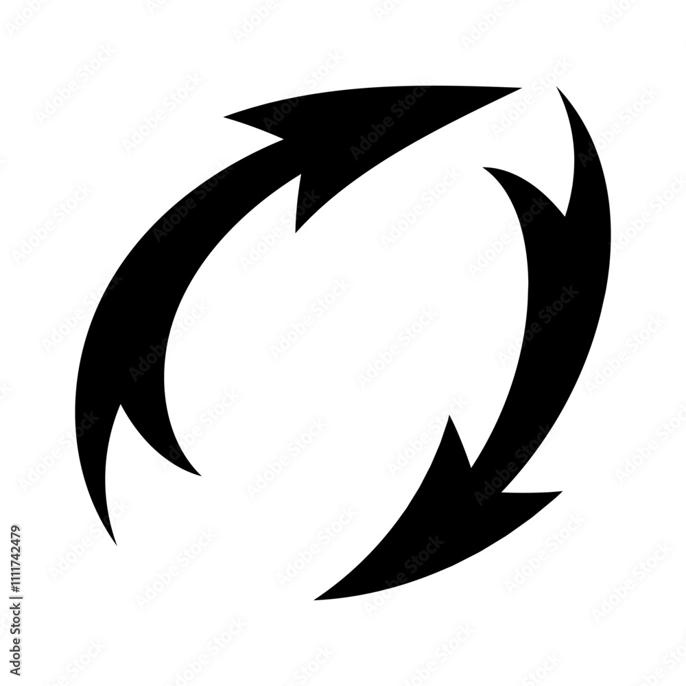 Vector illustration of rounded arrows on transparent background Vector illustration of rounded arrows on transparent background