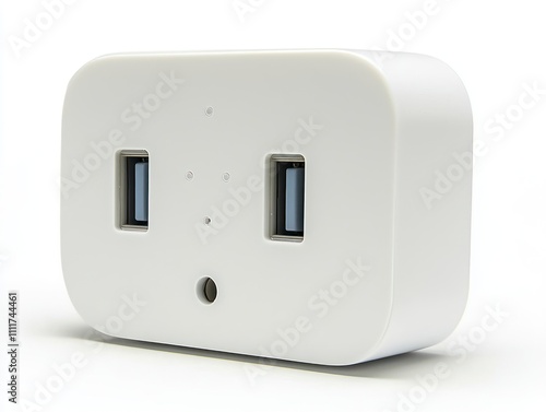 White device with two USB ports photo