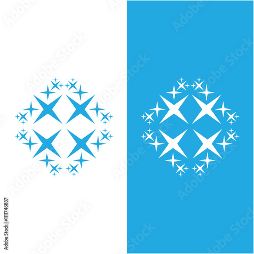 Snowflake Logo vector, Christmas Holiday snowflake picture, snowflake app icon, Snowflake illustration Design.