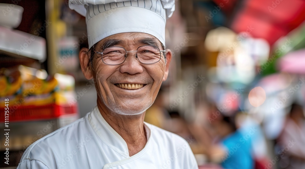 middle aged chinese chef in a restaurant kitchen smiling portrait middle aged chinese chef in a restaurant kitchen smiling portrait