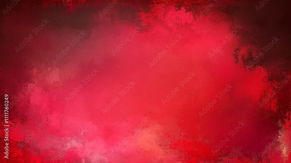 Intense red abstract background with a grunge texture, perfect for creating dramatic and eye-catching designs. The soft gradient and ample copy space make it ideal for Valentine's Day, Christmas, or a Intense red abstract background with a grunge texture, perfect for creating dramatic and eye-catching designs. The soft gradient and ample copy space make it ideal for Valentine's Day, Christmas, or a