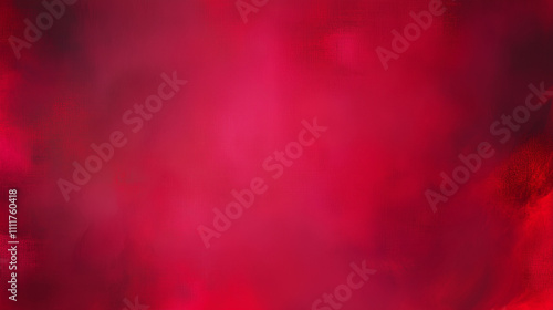 Intense red abstract background with a grunge texture, perfect for creating dramatic and eye-catching designs. The soft gradient and ample copy space make it ideal for Valentine's Day, Christmas, or a