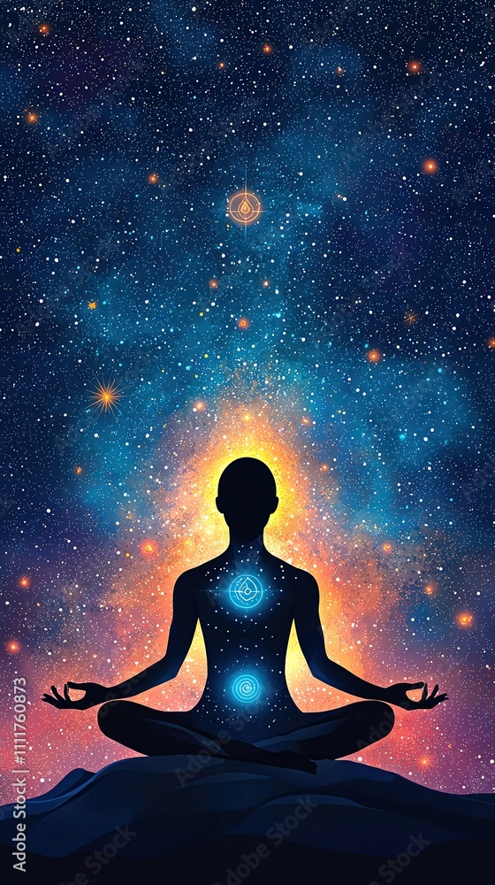 Cosmic meditation, exploring inner peace. Cosmic meditation, exploring inner peace.