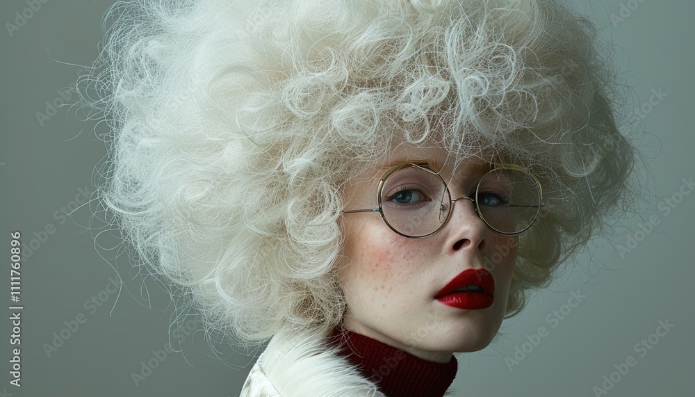 Stylish hair wig with trendy design isolated Stylish hair wig with trendy design isolated