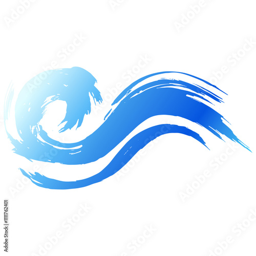 勢いのある海・渦水・波しぶきのイラスト素材　ベクター