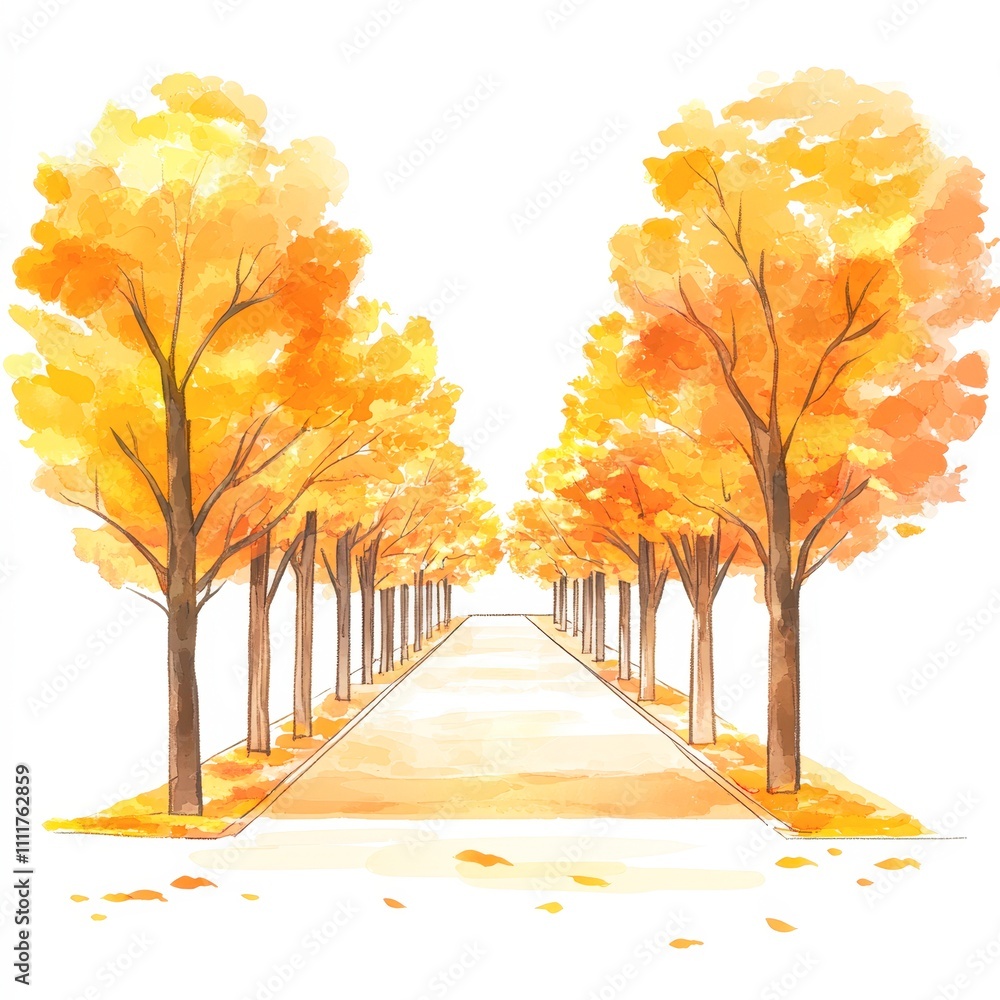 A scenic pathway lined with vibrant autumn trees creates a warm and inviting atmosphere, perfect for seasonal promotions, wellness content, or nature-themed designs, A scenic pathway lined with vibrant autumn trees creates a warm and inviting atmosphere, perfect for seasonal promotions, wellness content, or nature-themed designs,
