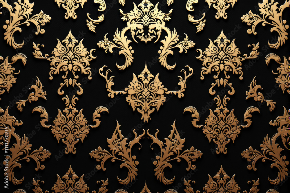 ornate baroque pattern with gold and white accents on a dark background, ornate baroque pattern with gold and white accents on a dark background,