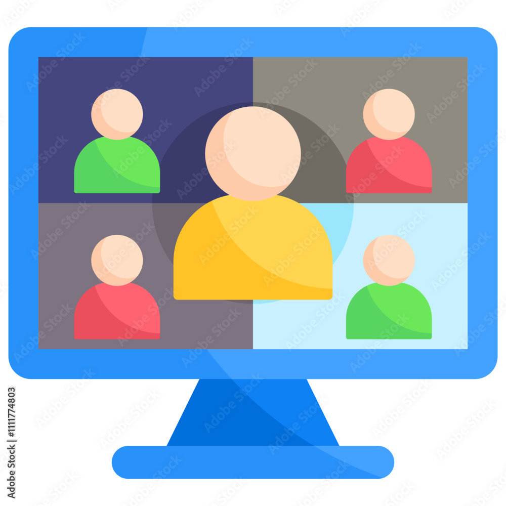 Virtual Meeting Icon Virtual Meeting Icon