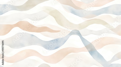Soft Abstract Waves in Muted Tones for Modern Design Projects