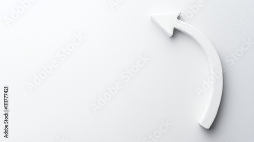 Curved White Arrow: A minim...