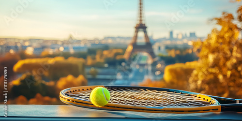 Basket of Tennis Balls Under Dramatic Sports Lighting photo