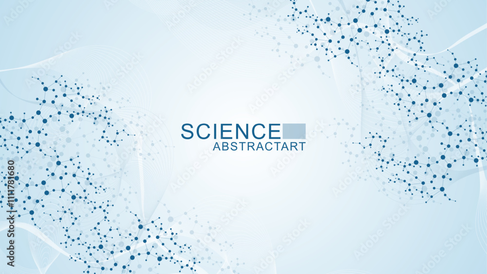 Structure molecule and communication Dna, atom, neurons. Science concept for your design. Connected lines with dots. Medical, technology, chemistry, science background. Vector illustration. Structure molecule and communication Dna, atom, neurons. Science concept for your design. Connected lines with dots. Medical, technology, chemistry, science background. Vector illustration.