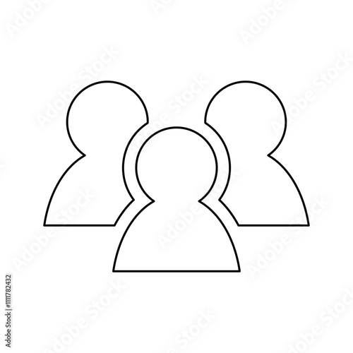 Refugee icon in line style