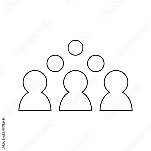 Refugee icon in line style