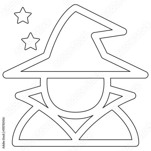 Wizard icon in line style