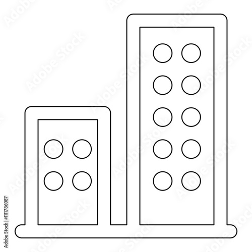 Real estate icon in line style